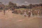 William Merritt Chase The boat in the park china oil painting reproduction